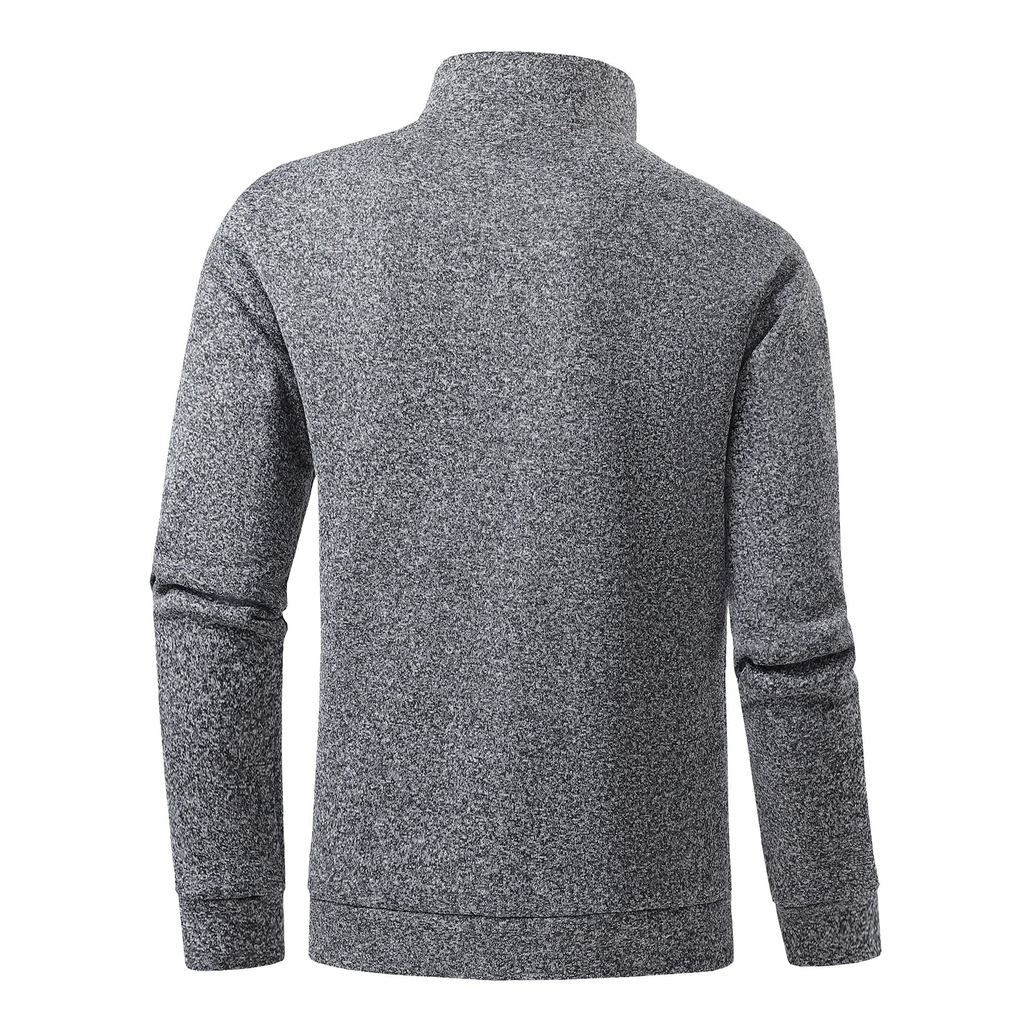 Autumn Men's Half-Zip Sweatshirts, Long-Sleeved Solid Color Pullovers, Turtlenecks, Streetwear, Winter Warm Jackets, Sports Coat LadyShow.Store
