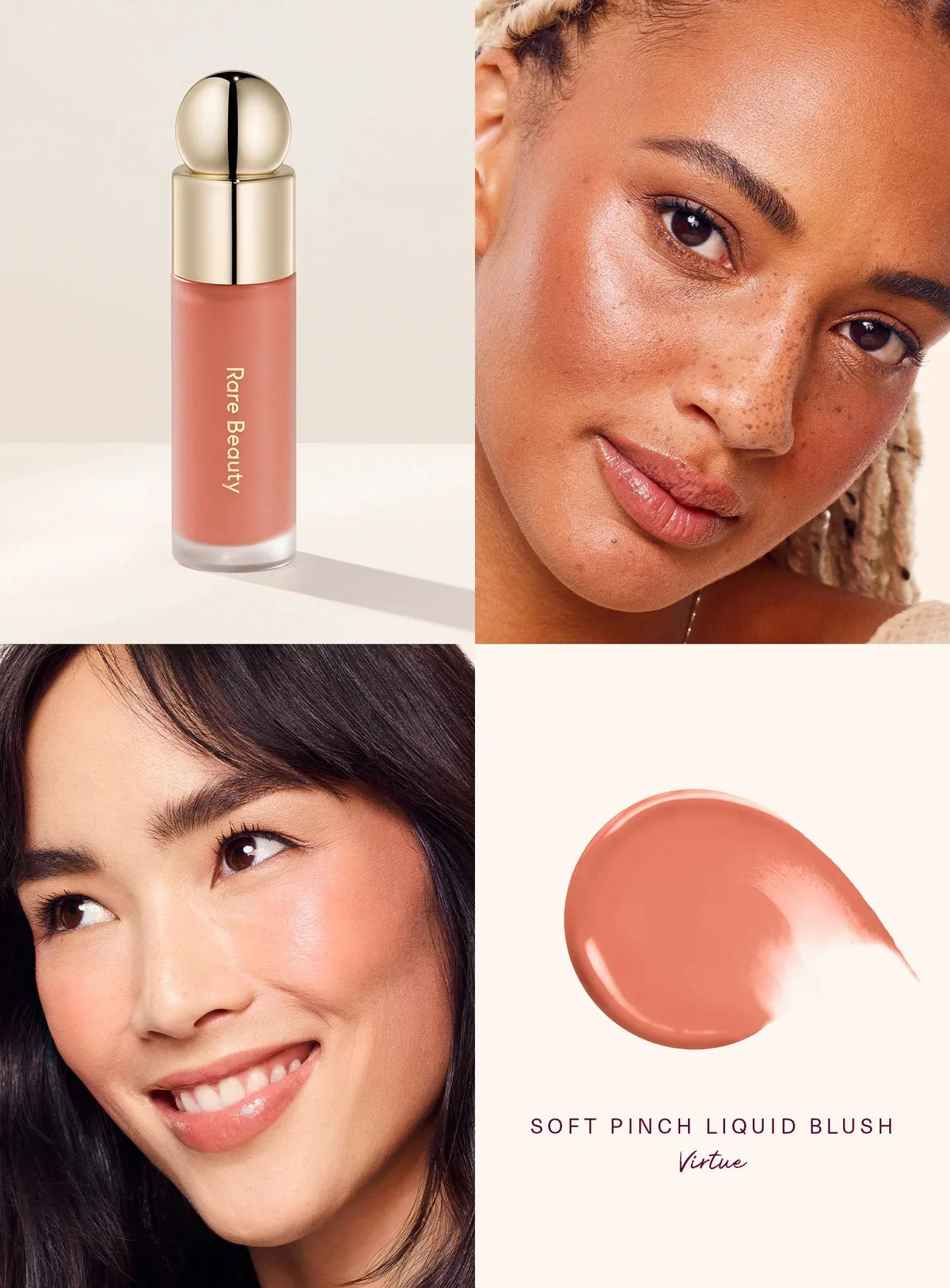 Rare Beauty Soft Pinch Tinted Lip Oil Stain Lip Gloss Delight Hope Happy Wonder Liquid Blush Makeup Cosmetics Face Eye Blusher Pi-Mart