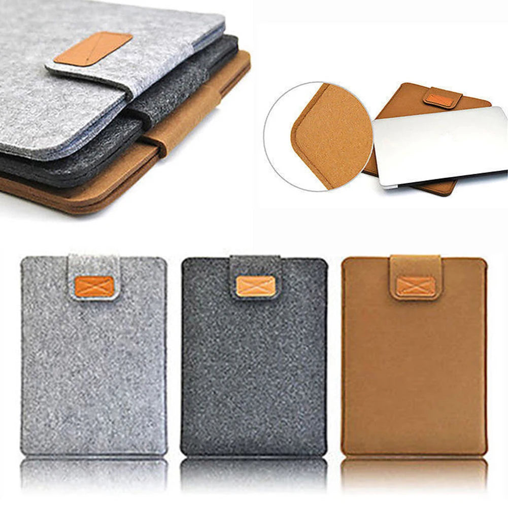 Solid Color Felt Sleeve Tablet Storage Bag Slim Cover Case for MacBooks Air pro 13 Inch Pi-Mart