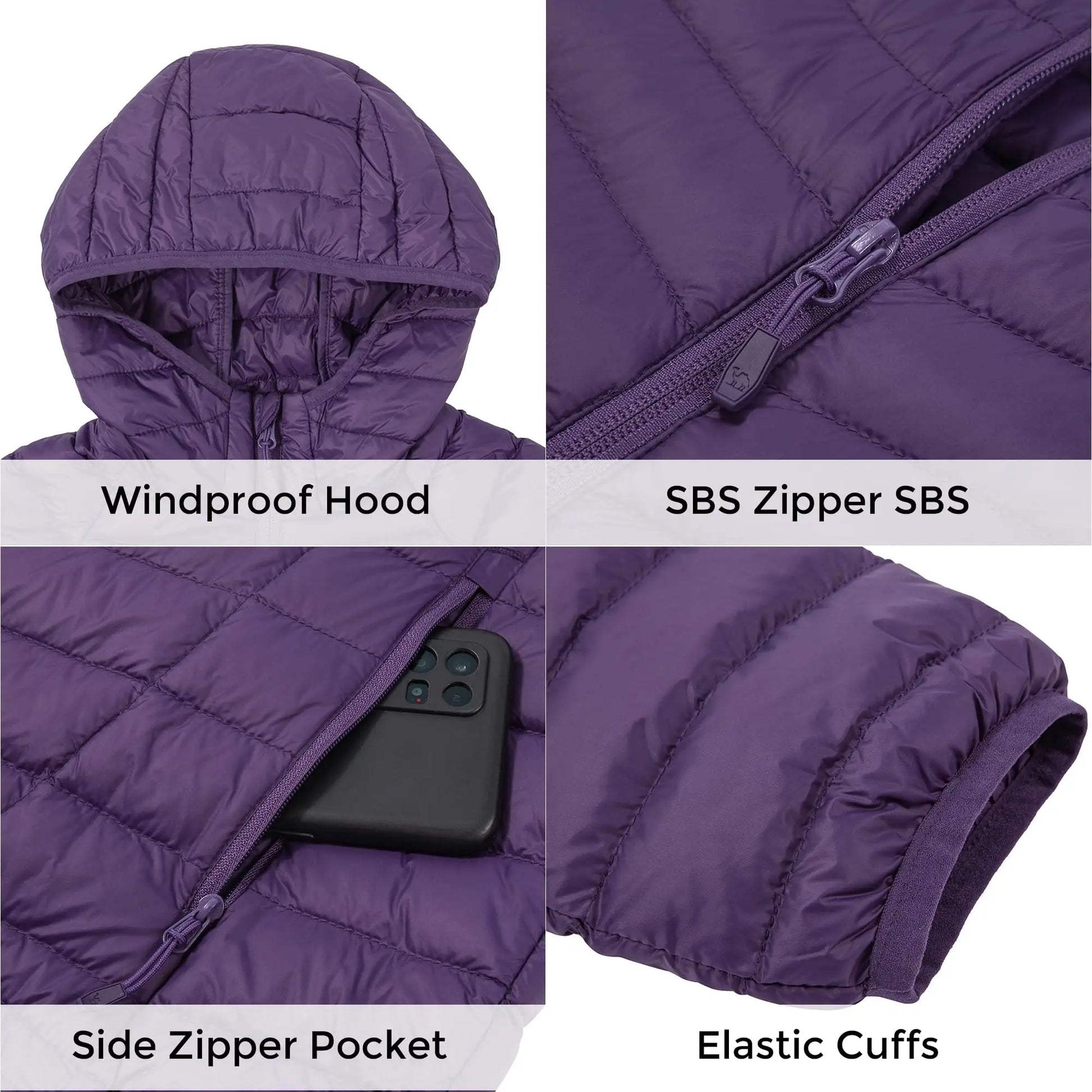 GOLDEN CAMEL Women's Down Jacket Hooded Winter Light Weight Short Puffer Coats Packable Warm Windproof Jacket for Women Clothes LadyShow.Store