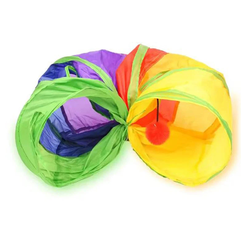 Cat Tunnel Pet Tube Collapsible Play Toy Indoor Outdoor Kitty Puppy Toys for Puzzle Exercising Training Pi-Mart