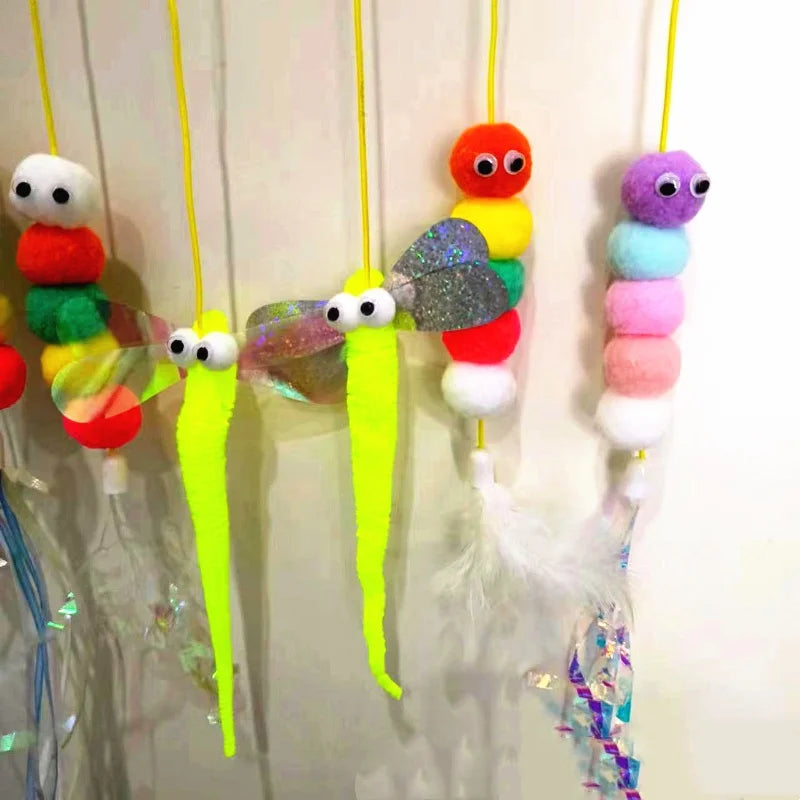 Interactive Cat Toy Hanging Simulation Cat Toy Funny Self-hey Interactive Toy for Kitten Playing Teaser Wand Toy Cat Supplies Pi-Mart