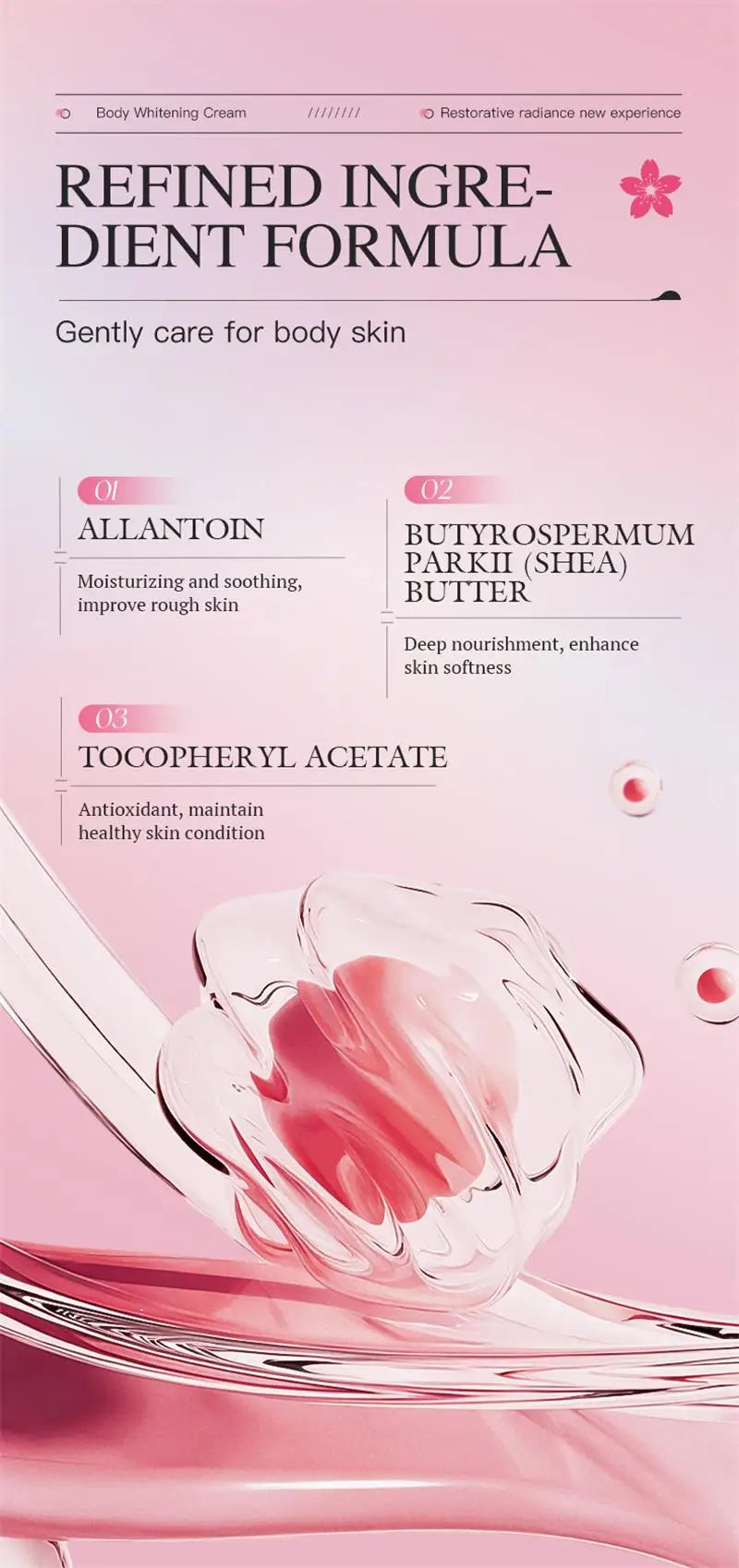 Glutathione Niacinamide Body Lotion Skin Brightening Hydrate Revitalize Even Skin Tone Whitening Face Bleaching Lightening Care Pi-Mart