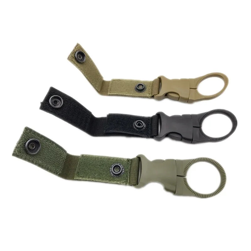 Webbing Water Bottle Holder Climbing Carabiner Belt Backpack Hanger Hooks Clip Multifunction Water Bottle Nylon Buckle Hook Clip Pi-Mart