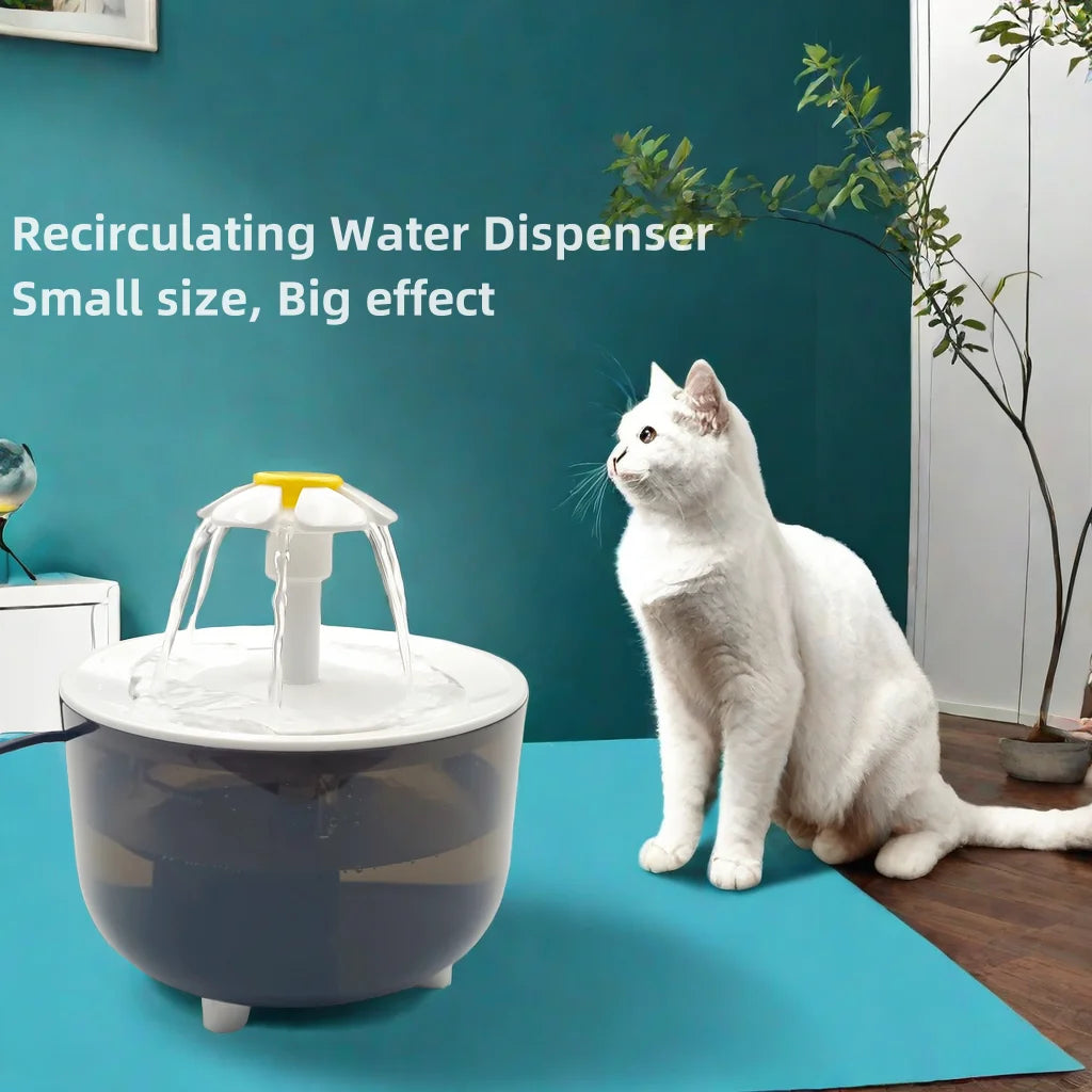USB Electric Mute 1.2L Pet Water Fountain Automatic Cat Drink Bowl Filter Pet Drinking Dispenser Drinker For Cats Water Filter Pi-Mart