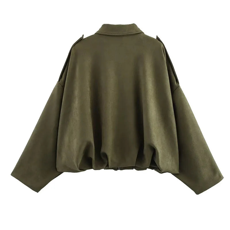 Women's Autumn Jacket Fashion Bomber Jackets Coats Winter Women's Coat Loose Women Jacket Vintage New Outerwear Pi-Mart