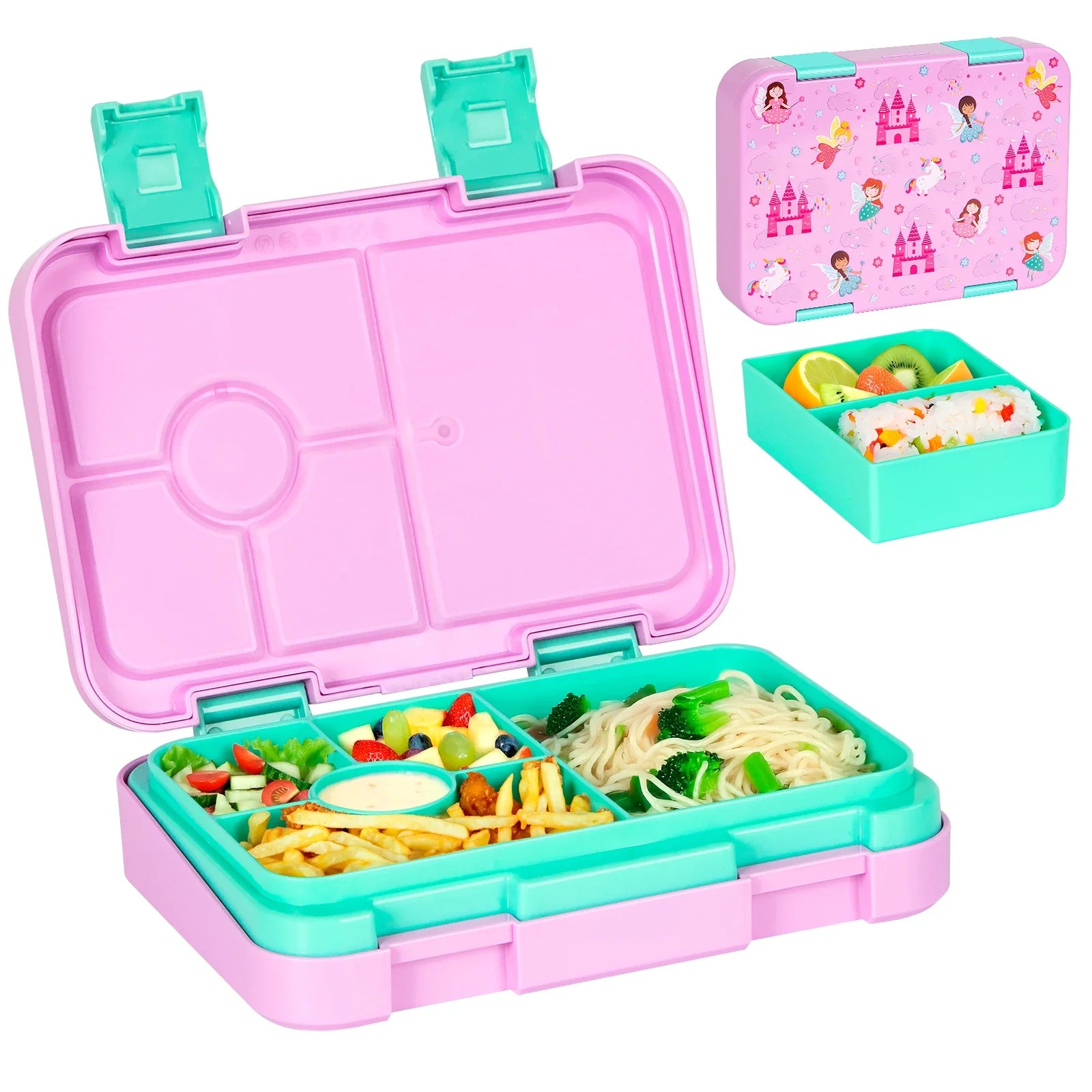 Adorable Kids Lunch Box Student Microwave Safe Travel Bento Box Halloween Container Portable Leak Proof Fruit Salad Bento Box LadyShow.Store