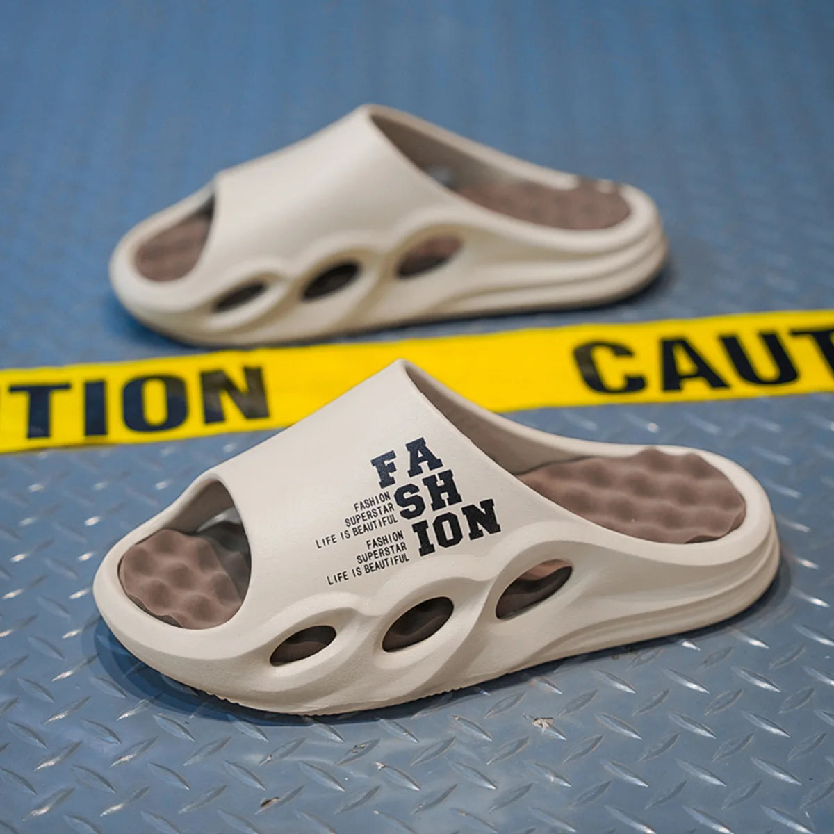Men Fashion Massage Slippers Indoor/Outdoor Sandals Beach Flip Flop Thick Sole Male Slides Summer Non-Slip Men Shower Slippers Pi-Mart