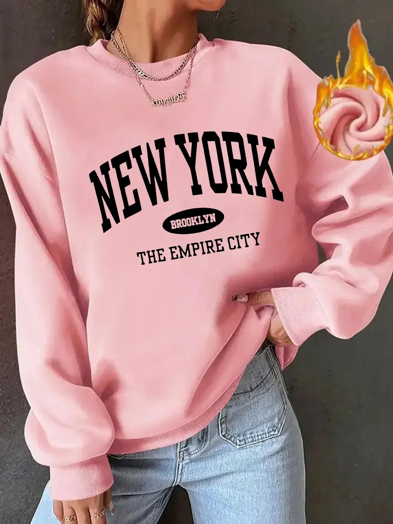 Women's Casual USA Print Pullover Sweatshirt Geometric Design Long Sleeve Round Neck Machine Washable Regular Fit for Autum LadyShow.Store