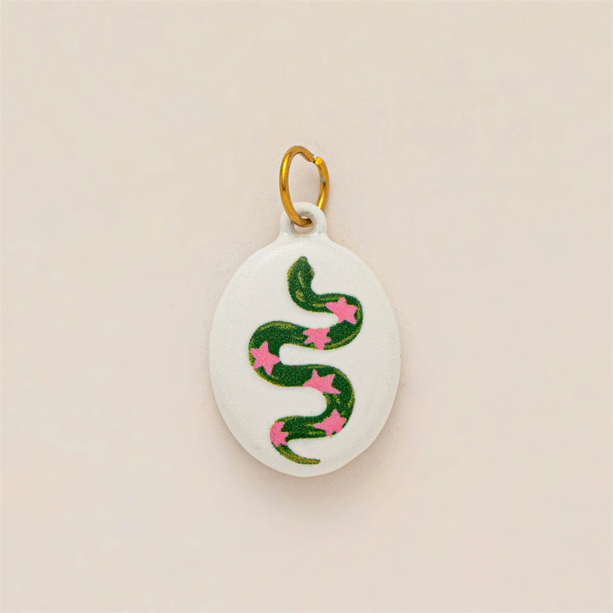 Colorful dopamine pendant necklace, heart-shaped sun, white dove, small snake, gold-plated and color preserving Pi-Mart