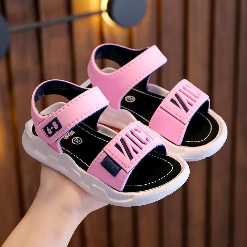 Summer Baby Sandals Solid Color Baby Boy Sandals Soft Sole Anti-slip Boys Girls Sandals Toddler Baby Shoes Beach 2-12 Years LadyShow.Store