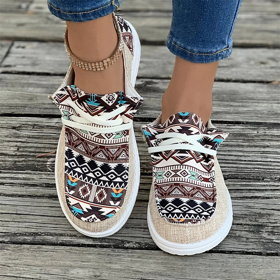 Spring and Autumn Fashion New Women's Round Toe Walking Shoes Color Matching Casual Comfortable Shallow Mouth Thick Sole Sneaker Pi-Mart
