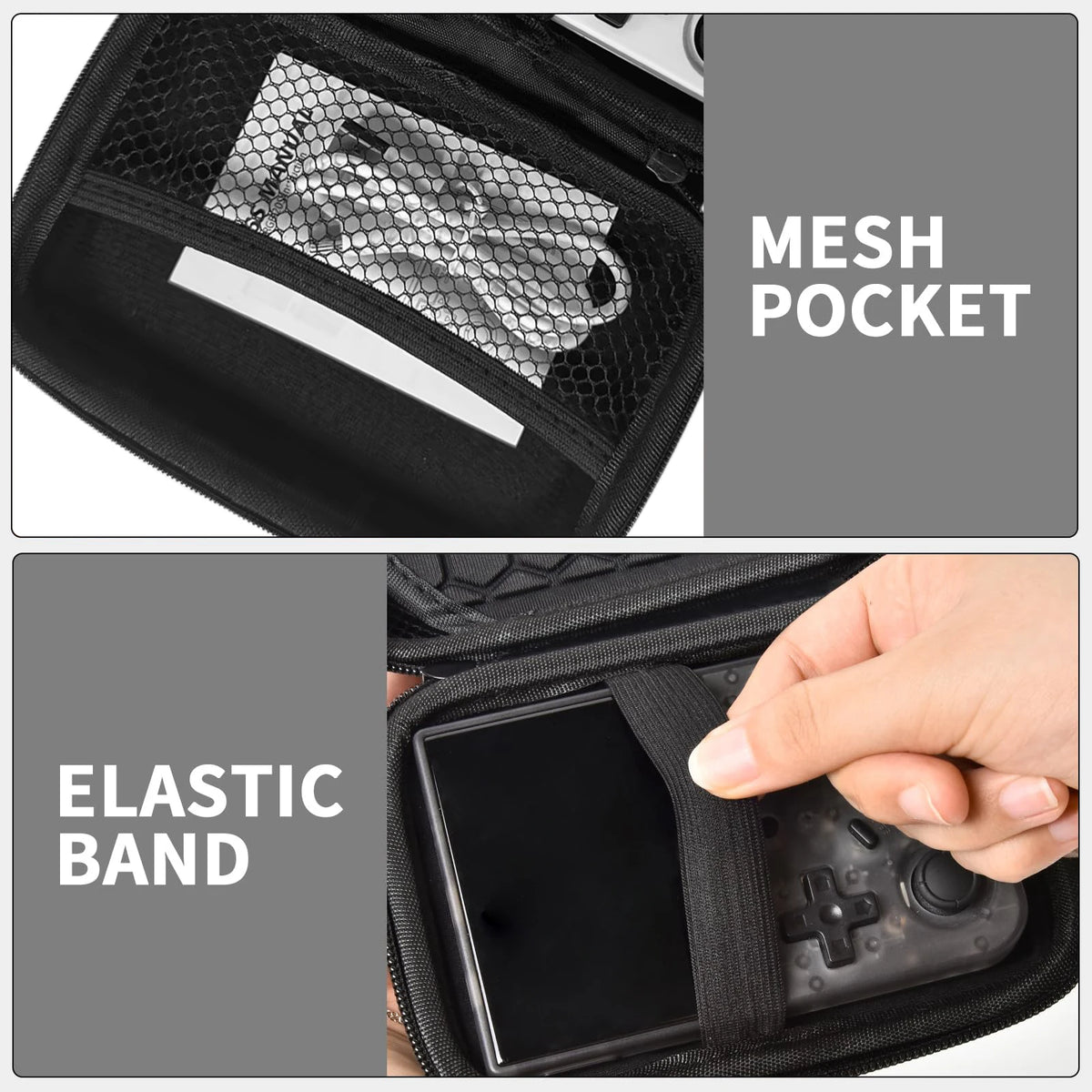 Portable Eva Storage Bag for External M.2 Hard Drive/Earphone/Data Line HDD Case Black Hard Disk Case HDD Storage Protection Bag Pi-Mart