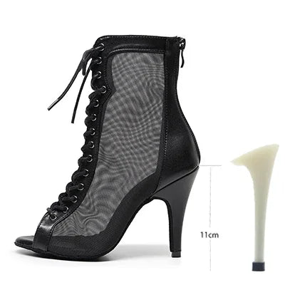 Woman High Tip Ballroom Dance Shoes Woman Ruber Insole Latino Salsa Dancing Shoes For Girls Soft Bottom Practice Latin Shoes LadyShow.Store