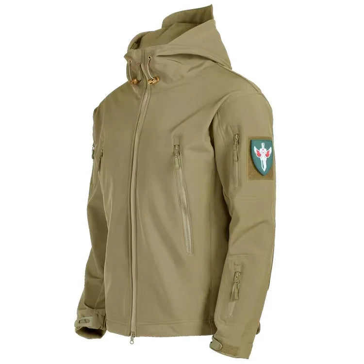 Military Shark Skin Soft Shell Jackets Men Tactical Windproof Waterproof jacket men Army Combat Jackets Mens Hooded Bomber Coats Pi-Mart