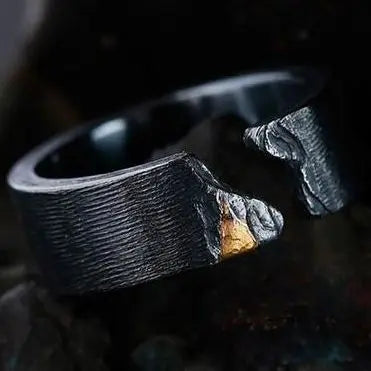 Men's high-end atmospheric ring original men's and women's national style personality new trend Chinese ring Pi-Mart