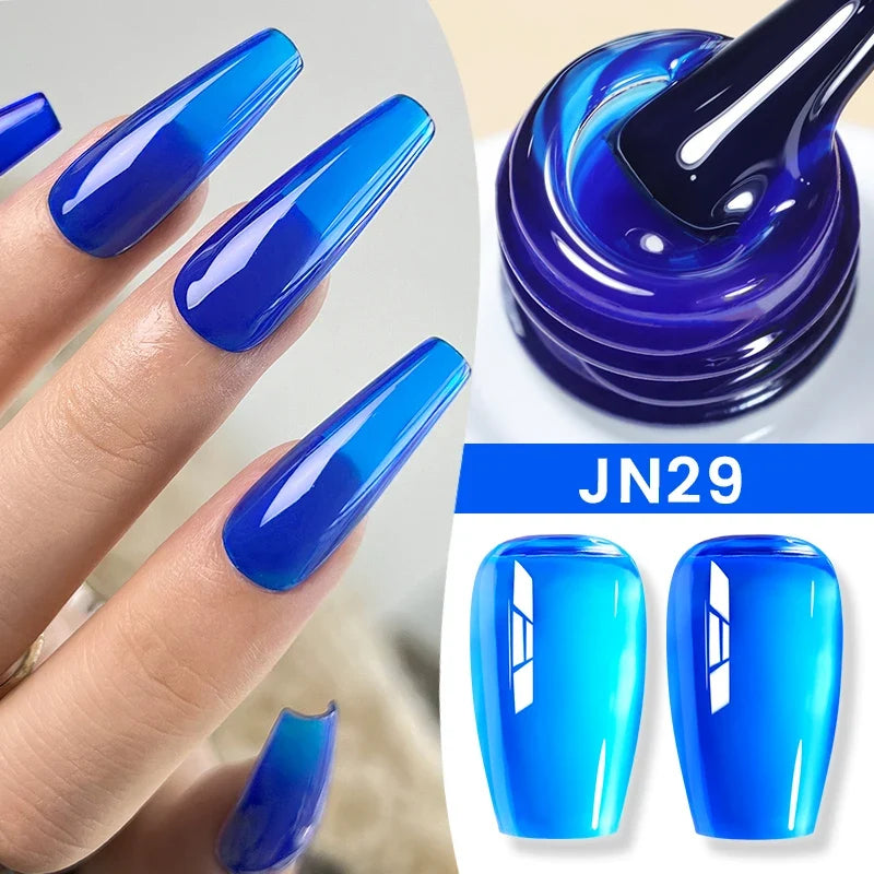 BORN PRETTY 10ml Jelly Nude Gel Nail Polish 50 Colors Semi Transparent Nail Art Nail Supplies Soak off UV LED Nails Gel Varnish Tri Light Beauty