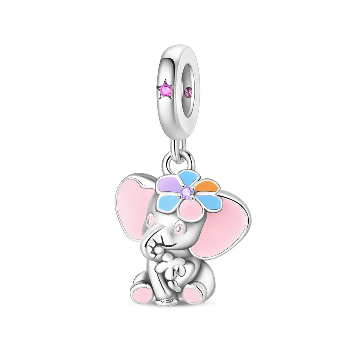 Attractive pendant featuring an animal - a baby elephant, a cat, a swan. Beaded DIY jewelry for a bracelet accessory. Pi-Mart