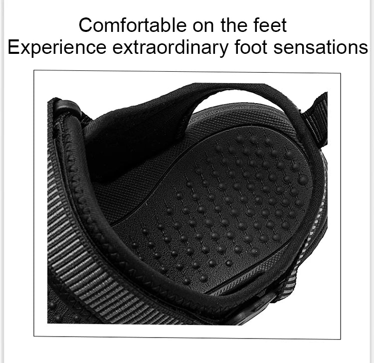 Summer Men Sandals Fashion Leisure Beach Holiday Sandals for Mens Lightweight Shoes New Outdoor Comfortable Casual Sandals Pi-Mart