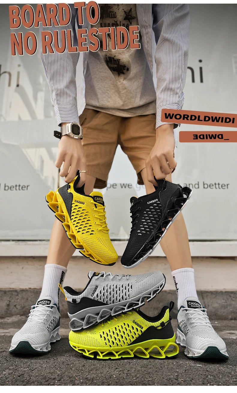 Casual Sneakers Mens Shock-absorb Running Shoes Lightweight Breathable Sports Shoes for Men 2026 New Trendy Gym Trainers for Man Pi-Mart