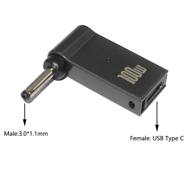 100W USB Type C Fast Charging Adapter Plug Connector Universal USB C Laptop Charger Converter for Dell Asus Hp Acer Lenovo Pi-Mart
