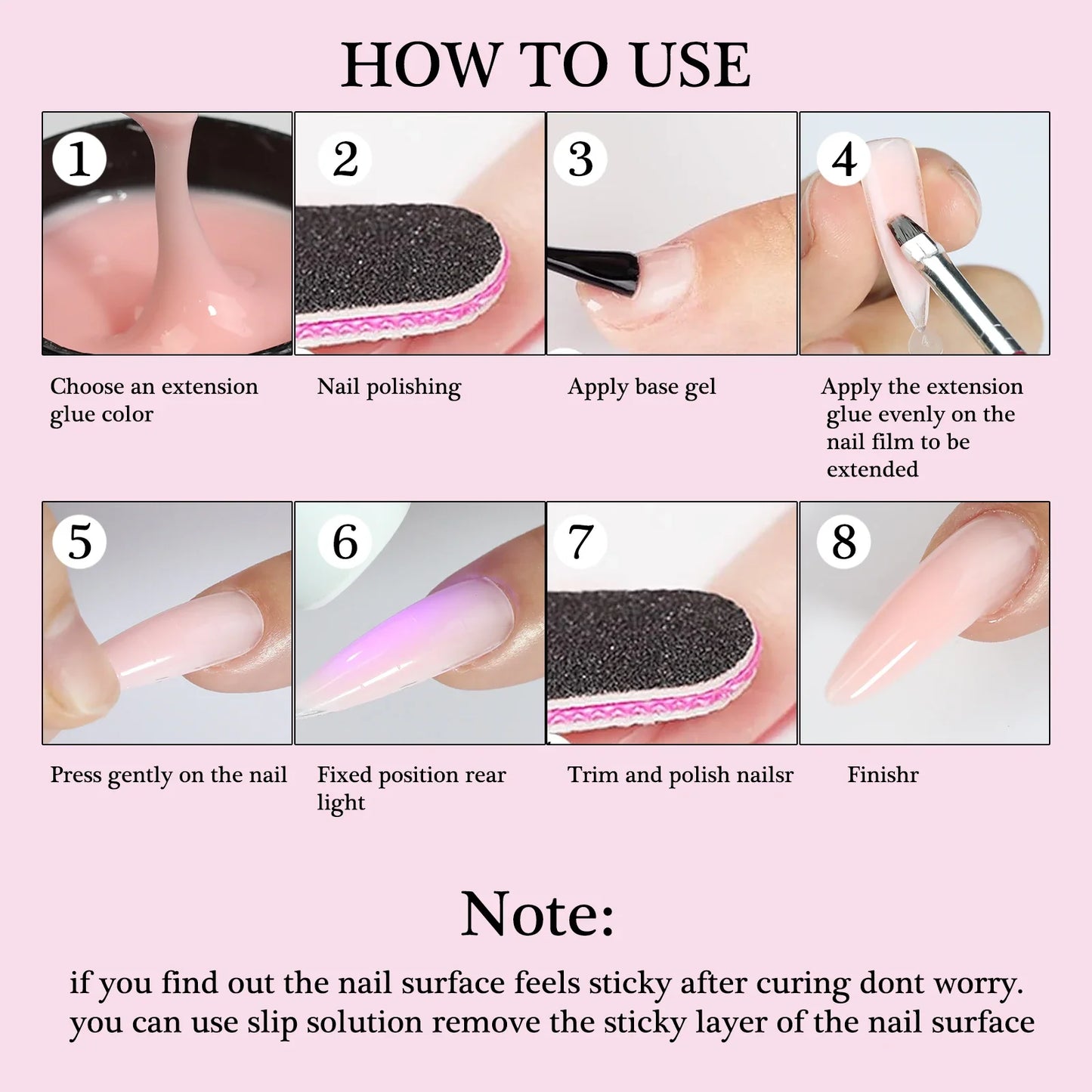 2/3Jars Poly Nail Gel UV LED Cured Builder Nail Gel Set Light Nude Pink Clear Extension Nail Solid Gels For DIY At Home Salon Tri Light Beauty