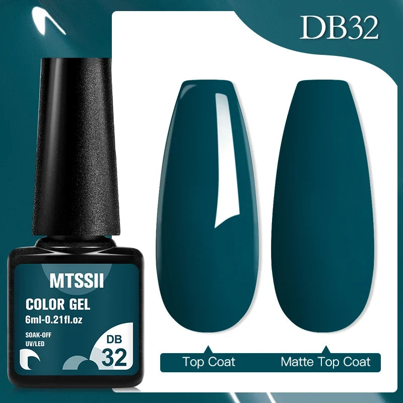Mtssii 6ML Chocolate Color Gel Nail Polish Brown Semi Permanent UV Gel Autumn Winter Popular Soak Off Nail Art Gel Varnishes Tri Light Beauty