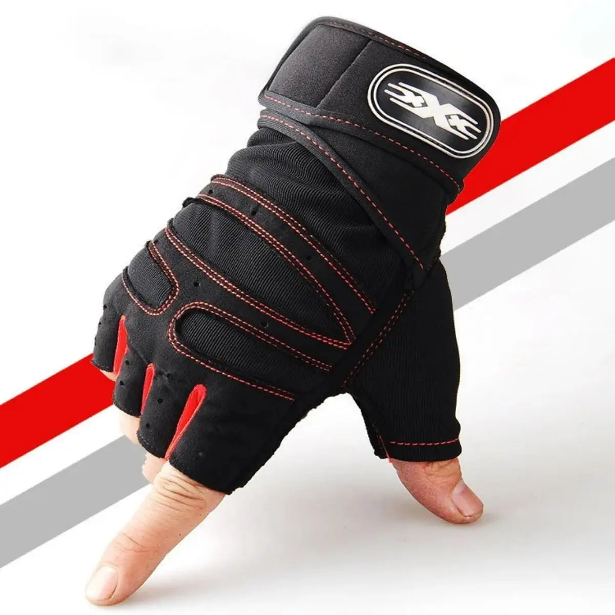 Gym Gloves for Men Women Fitness Weight Lifting Wristband Gloves Body Building Training Sports Exercise Cycling Glove Shockproof Pi-Mart