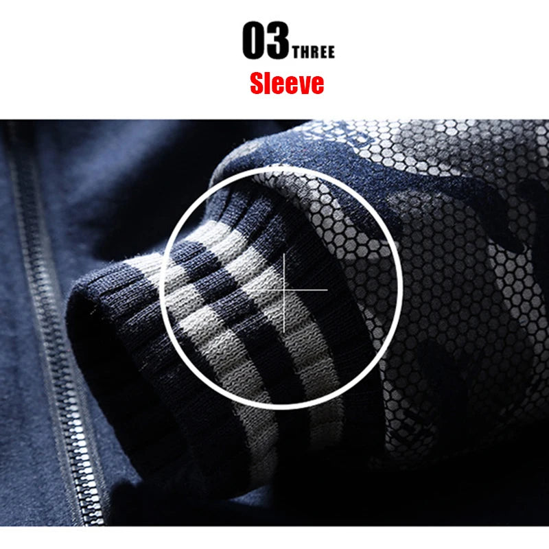 Men's Jacket Camouflage Thicken Winter Jackets for Men Fleece Long Sleeve Coat Man Casual Hoodies Streetwear Men's Coats Pi-Mart