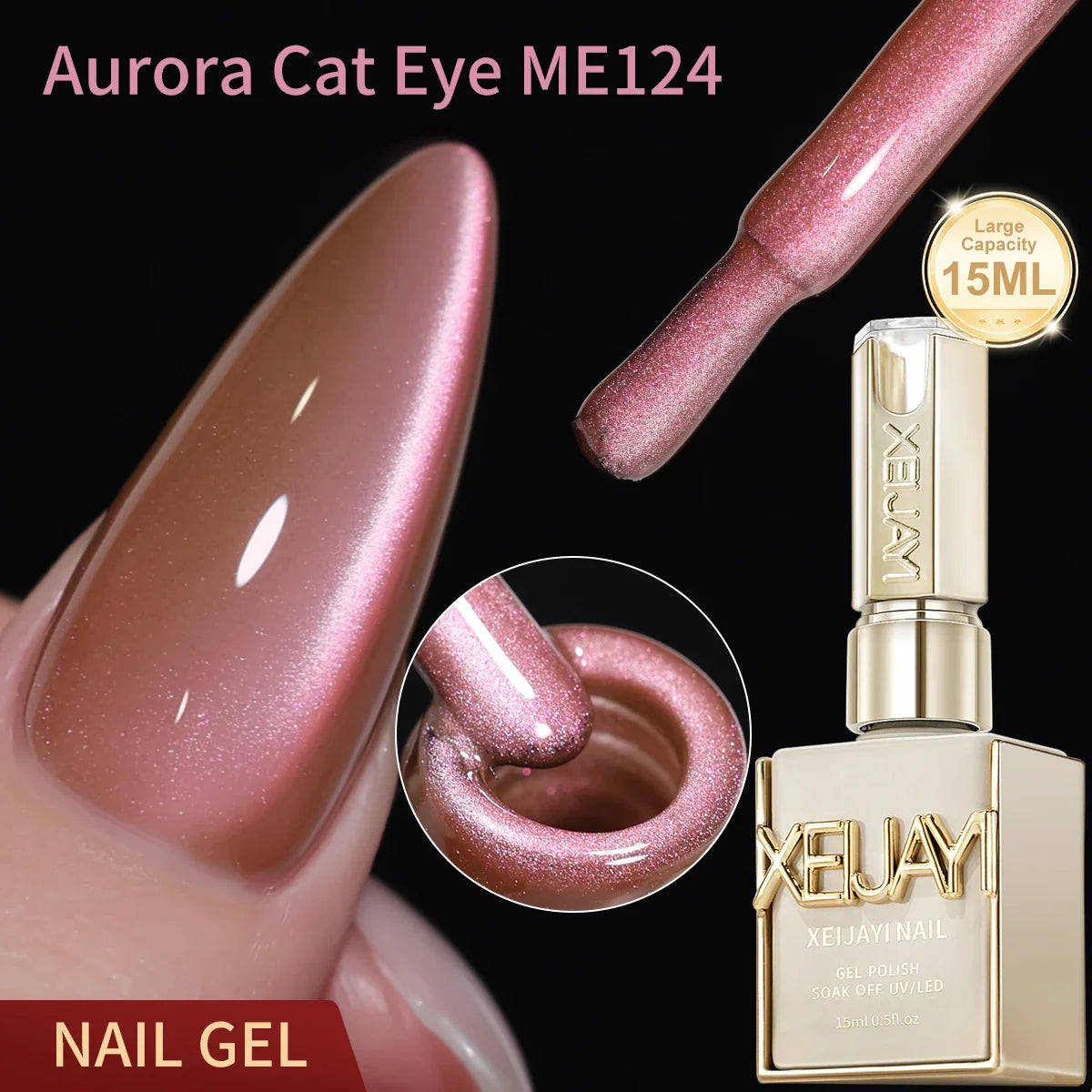 XEIJAYI 1pc 15ML Blue cat eye Nail Gel polish Semi Permanent Nail Art Soaking UV LED Nail Salon DIY Nail Salon Gel Tri Light Beauty