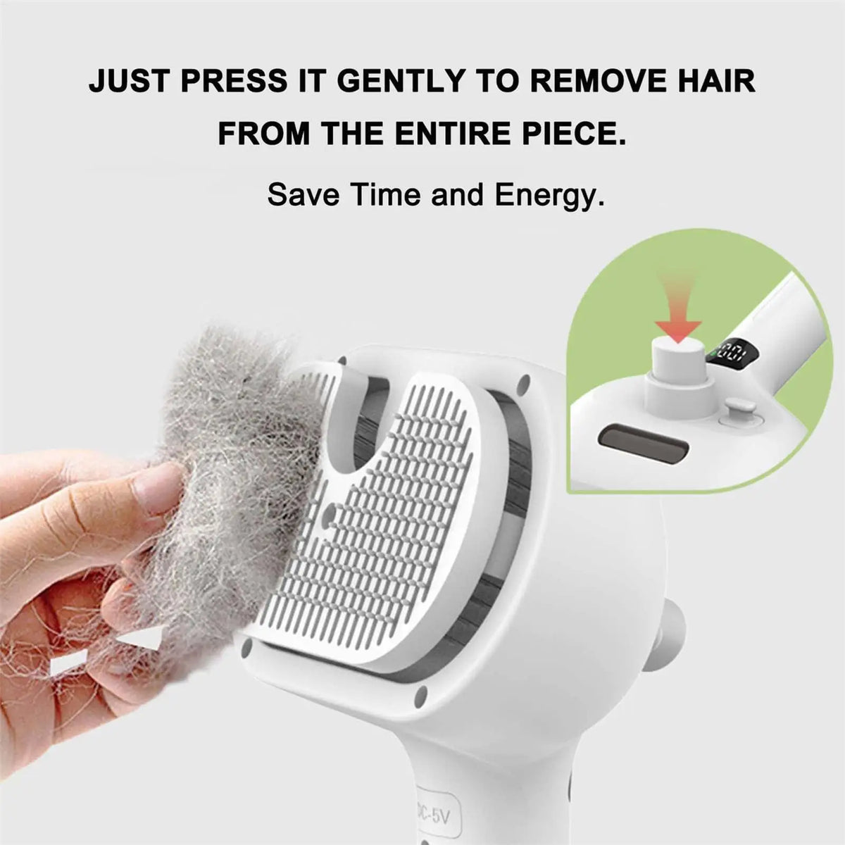 Steamy Dog Brush Electric Spray Cat Hair Brush 3 in1 Dog Steamer Brush for Massage Pet Grooming Removing Tangled and Loose Hair Pi-Mart