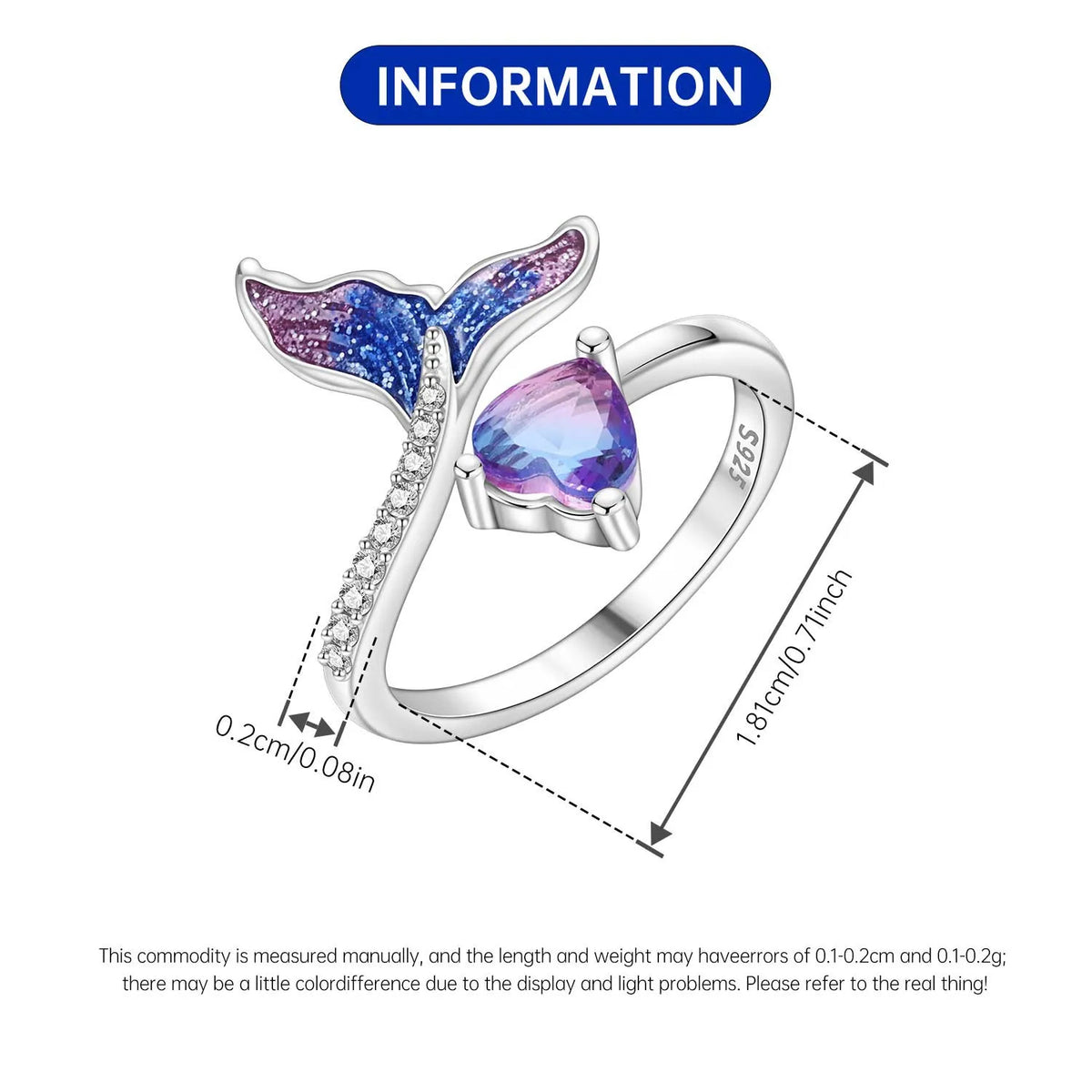 Original 925 Sterling Silver Open Ring Exquisite Panda Dolphin Adjustable Ring Original Daily Fine Jewelry Women Birthday Gifts Pi-Mart