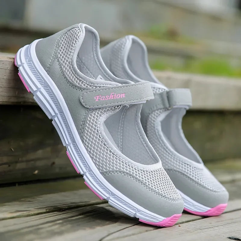 Women Shoes Breathable Vulcanized Shoes White ZapaWomen Sneakers Fashion Breathable Mesh Casual Walking Shoes Women Work Shoes LadyShow.Store