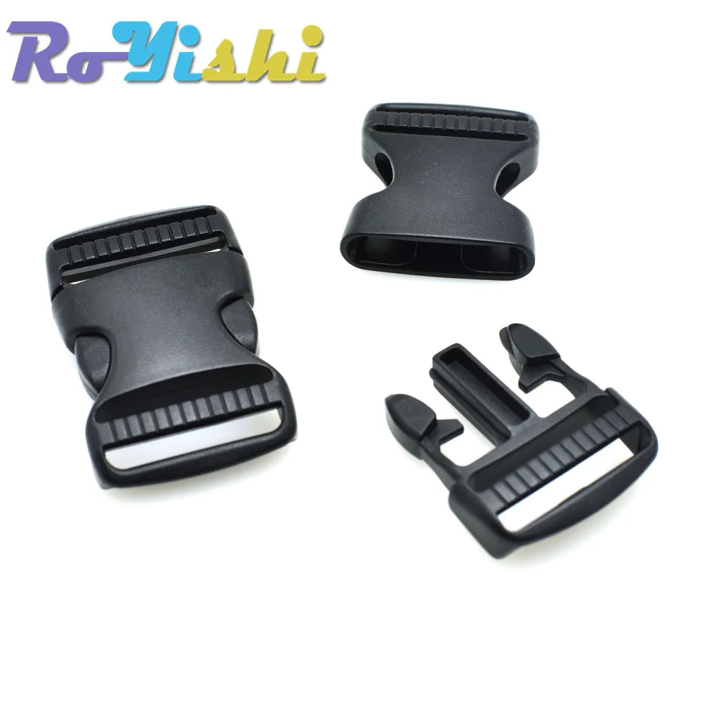 2-10 Pcs/Pack 20~50mm Plastic Hardware Dual Adjustable Side Release Buckles Molle Tatical Backpack Belt Bag Parts Strap Webbing Pi-Mart