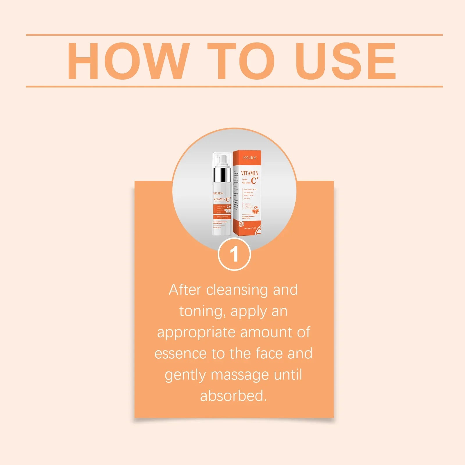 Eelhoe Vitamin C Facial Essence Moisturizing Lifting Reduce Fine Lines Keep Smoothing Anti A-ging Remove Acne Face Firming Serum Tri Light Beauty