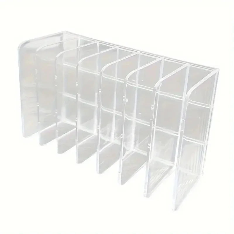 7-Slot Transparent Plastic Cosmetic Organizer Multi-Functional Makeup Holder for Home Office Bathroom Dressing Table Sorting Pi-Mart