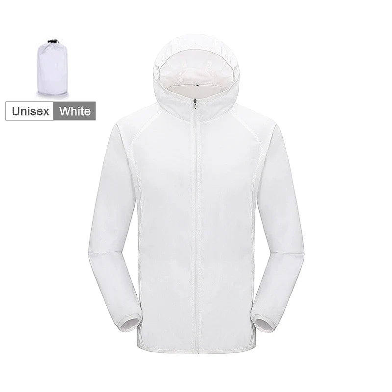 JNLN Men Women Hiking Jacket Unisex Waterproof Quick Dry Camping Windbreaker Outdoor Trekking Climbing Rain Coat Anti UV Clothes LadyShow.Store