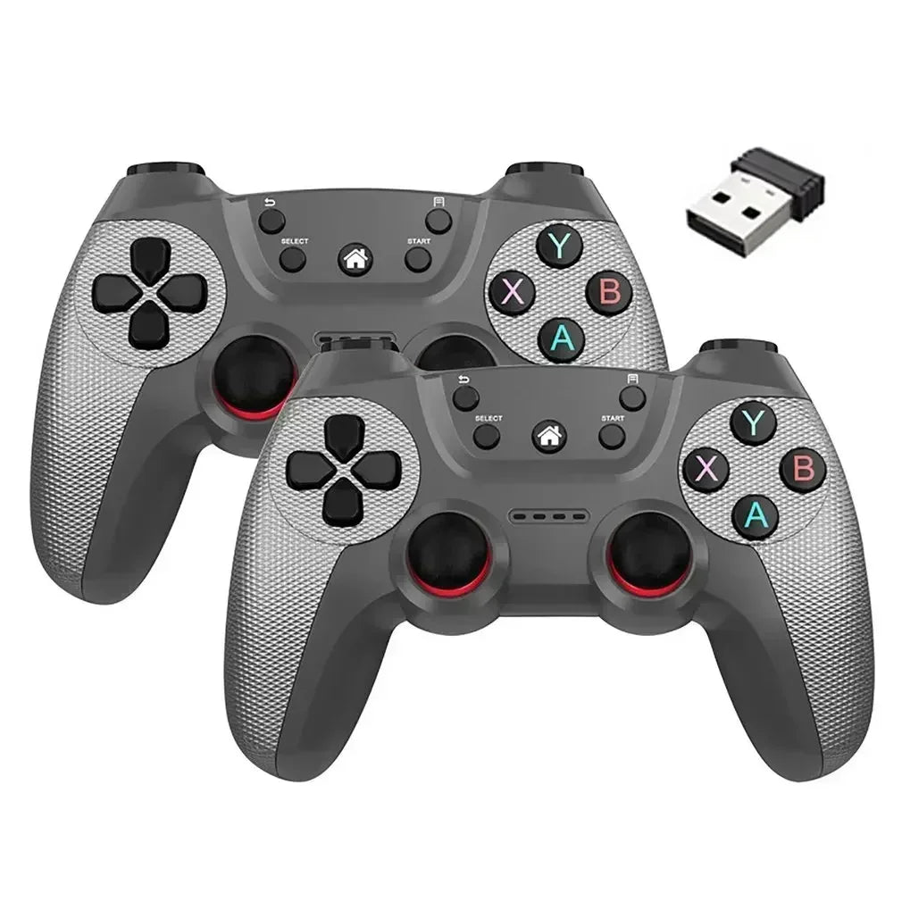 2Pcs Wireless Controller For PC Wireless Game Controller Hand Joystick For Television Computer Androids PC 2.4G Gamepad Remote Pi-Mart