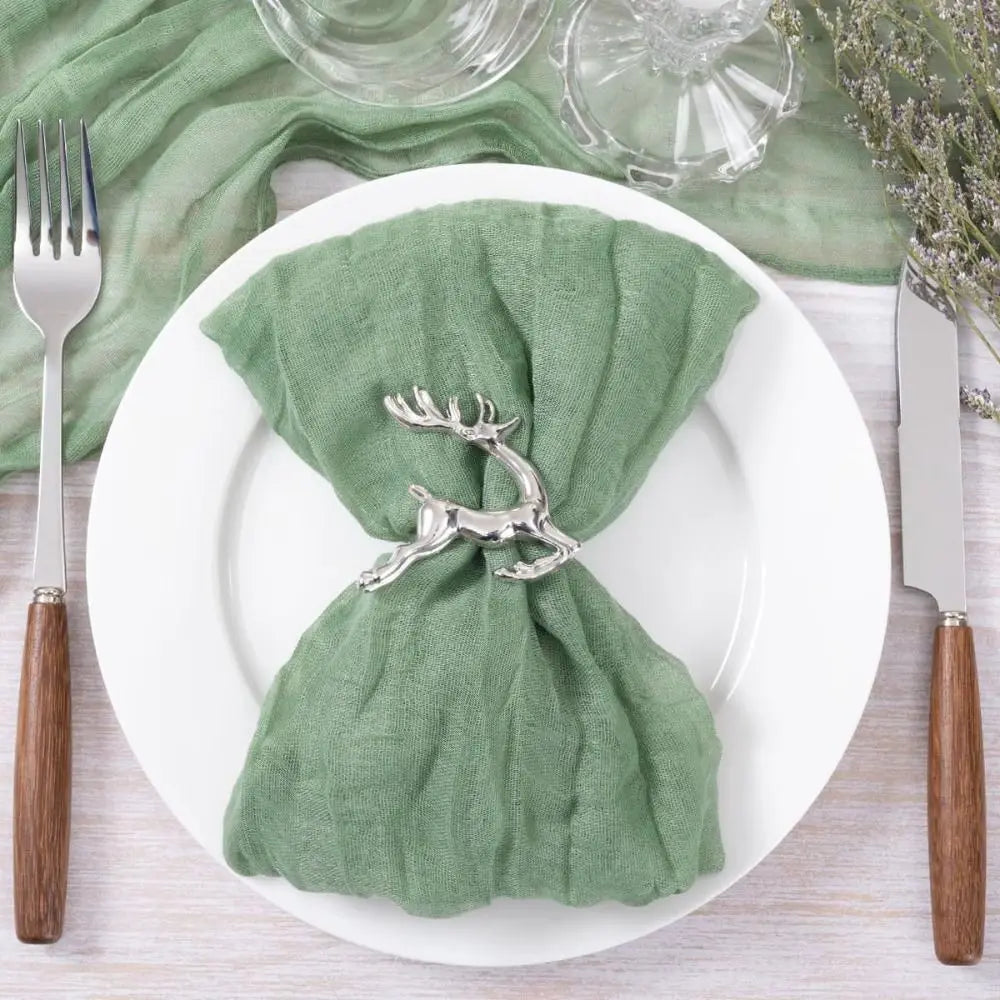 Party Supply Table Decoration Gauze Napkin Soft Thin Cotton Napkin Retro Reusable Placemats Hotel Pi-Mart