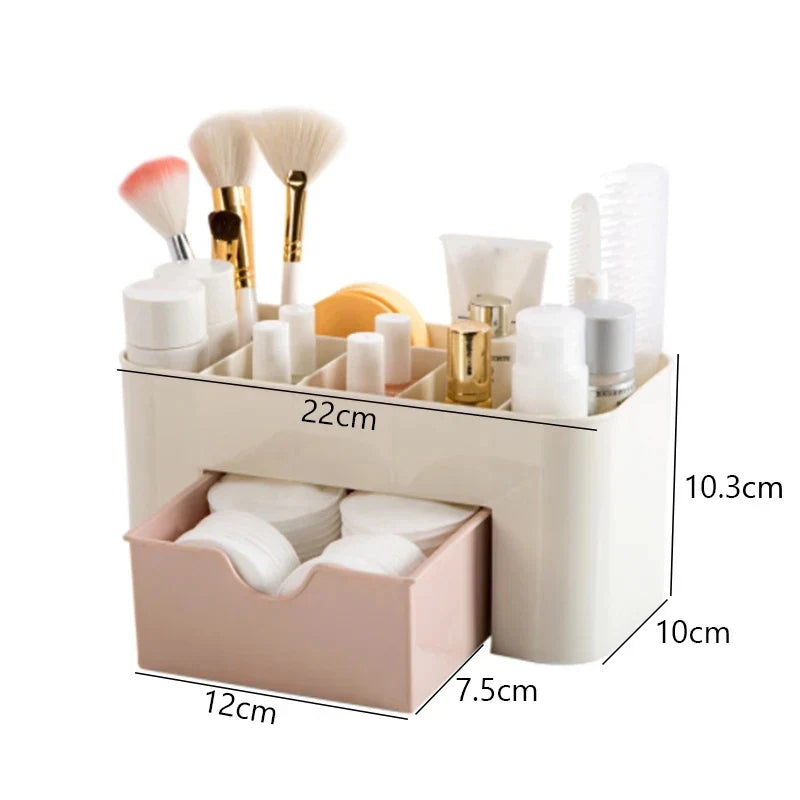 Nail Storage Box Plastic Drawer Style Easy to Clean Desktop Organization Large Capacity Cotton Swab Polishing Sand Strip Toolbox Tri Light Beauty