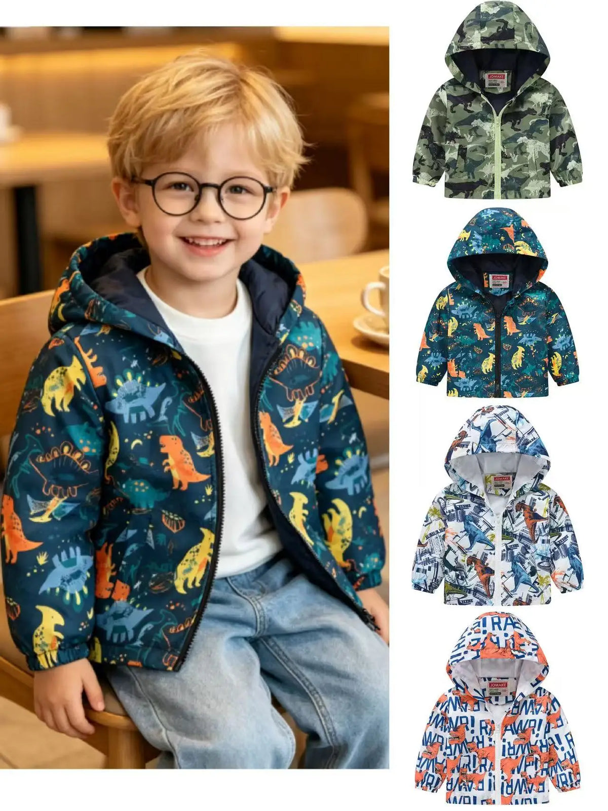 Spring and Autumn hooded thin jacket, fashionable and versatile, suitable for boys aged 1-7 Pi-Mart