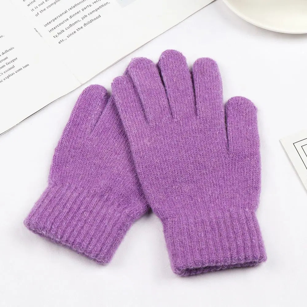Fashion Elastic Outdoor Warm Thick Winter Gloves Mittens Full Finger Gloves Pi-Mart