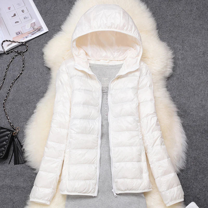 Women Puffer Jacket 15 Colors Plus Size 5XL 6XL 7XL 2025 New Spring Autumn Female Ultra Lightweight Packable Hooded Down Coats LadyShow.Store