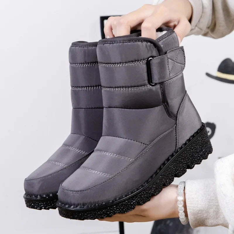 Boots Women Non Slip Waterproof Winter Snow Boots Platform Shoes for Women Warm Ankle Boots Cotton Padded Shoes Botas De Mujer LadyShow.Store