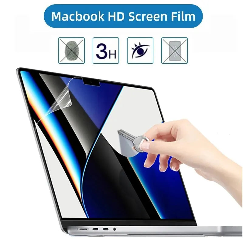 Screen Protector for MacBook HD Soft Film for Air 13 Inch M1 M2 Pro 11 13 14 15 16 Inch Clear Laptop Soft Film Pi-Mart