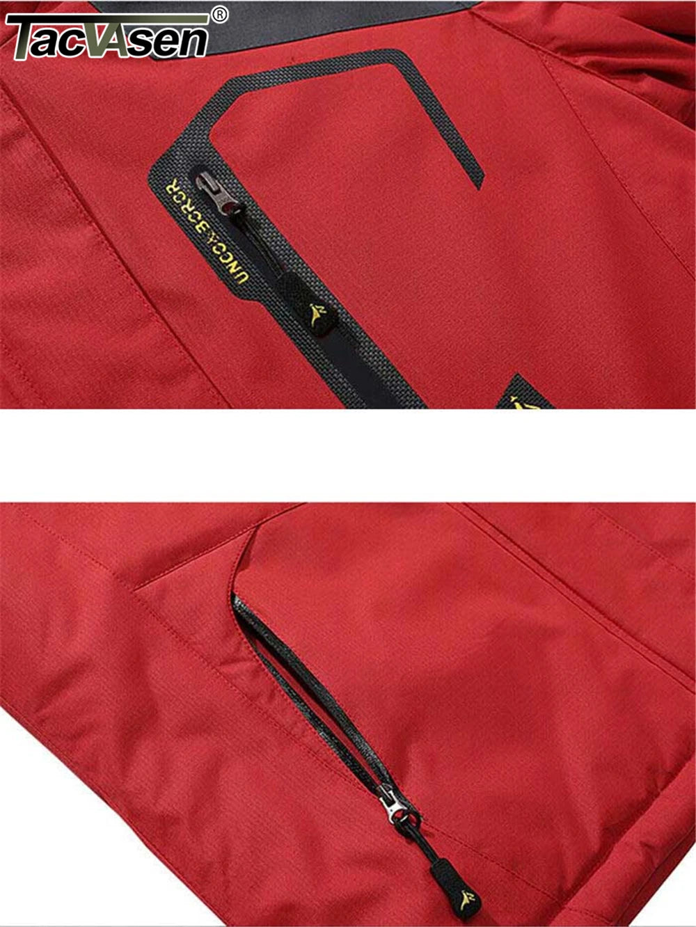 TACVASEN Fleece Lining Mountain Jackets Mens Hiking Jackets Outdoor Removable Hooded Coats Ski Snowboard Parka Winter Outwear Pi-Mart