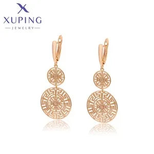 Xuping Jewelry Charm Square Shaped Luxury Exquisite Gold Color Plated Crystal Earring for Women Gift A00606258 Pi-Mart
