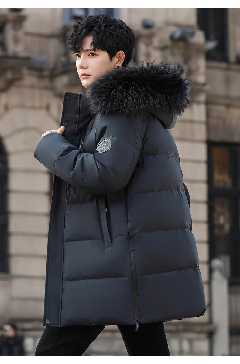 High Brand White Goose Down Jacket Coat Parka Men's Clothing Winter Padded Puffer Jackets Luxury Hooded Padding Outerwear HWY309 Pi-Mart