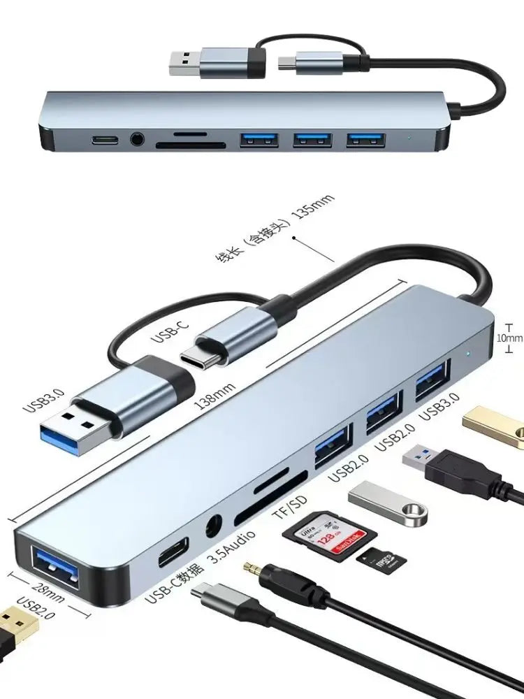 3-in-1 USB-C Hub:type-c 3in 1 PD100W+HDMI(4K/30Hz)+USB3.0 Pi-Mart