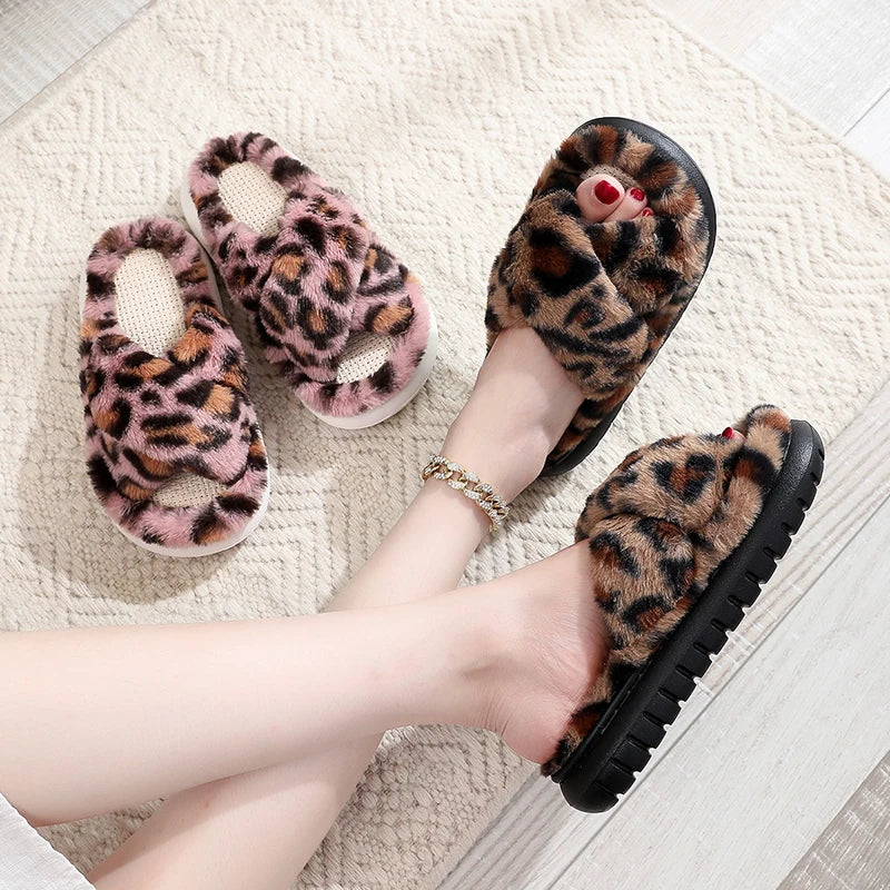 2024 Autumn Winter New Women Home Slippers Open-Toe Cross Band Linen Soled Indoor Slides Linen Soled Non-Slip Bathroom Slippers Pi-Mart
